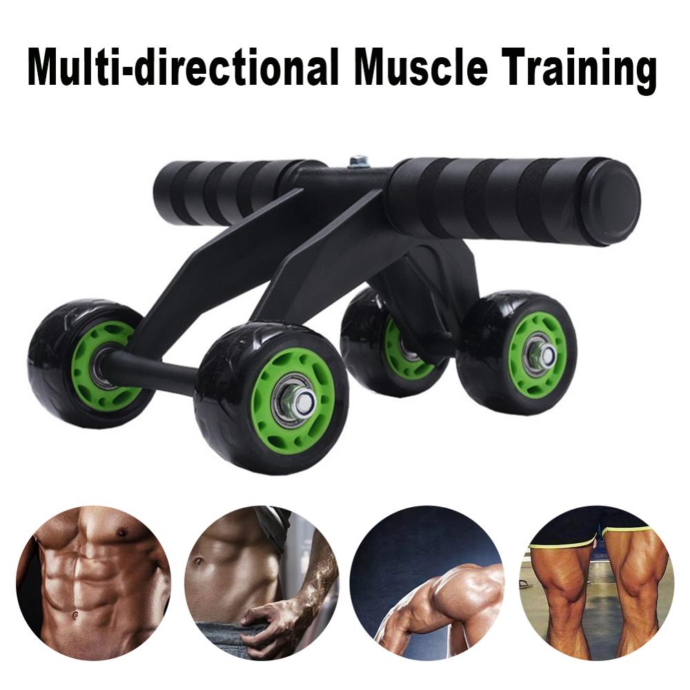 GymForce Four-Wheeled Abdominal Roller Home Exercise Muscle Fitness Equipment