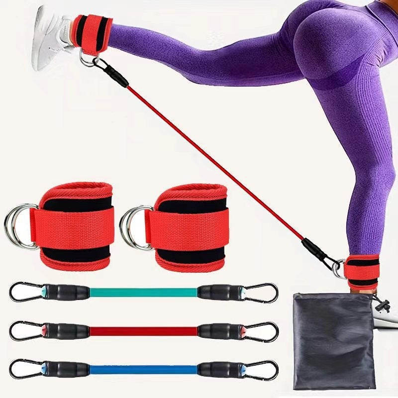 GymForce Ankle Strap Resistance Bands Hip Leg Strength Pull Rope Fitness Elastic Training Home Yoga Pilate Crossfit Workout Gym Equipment