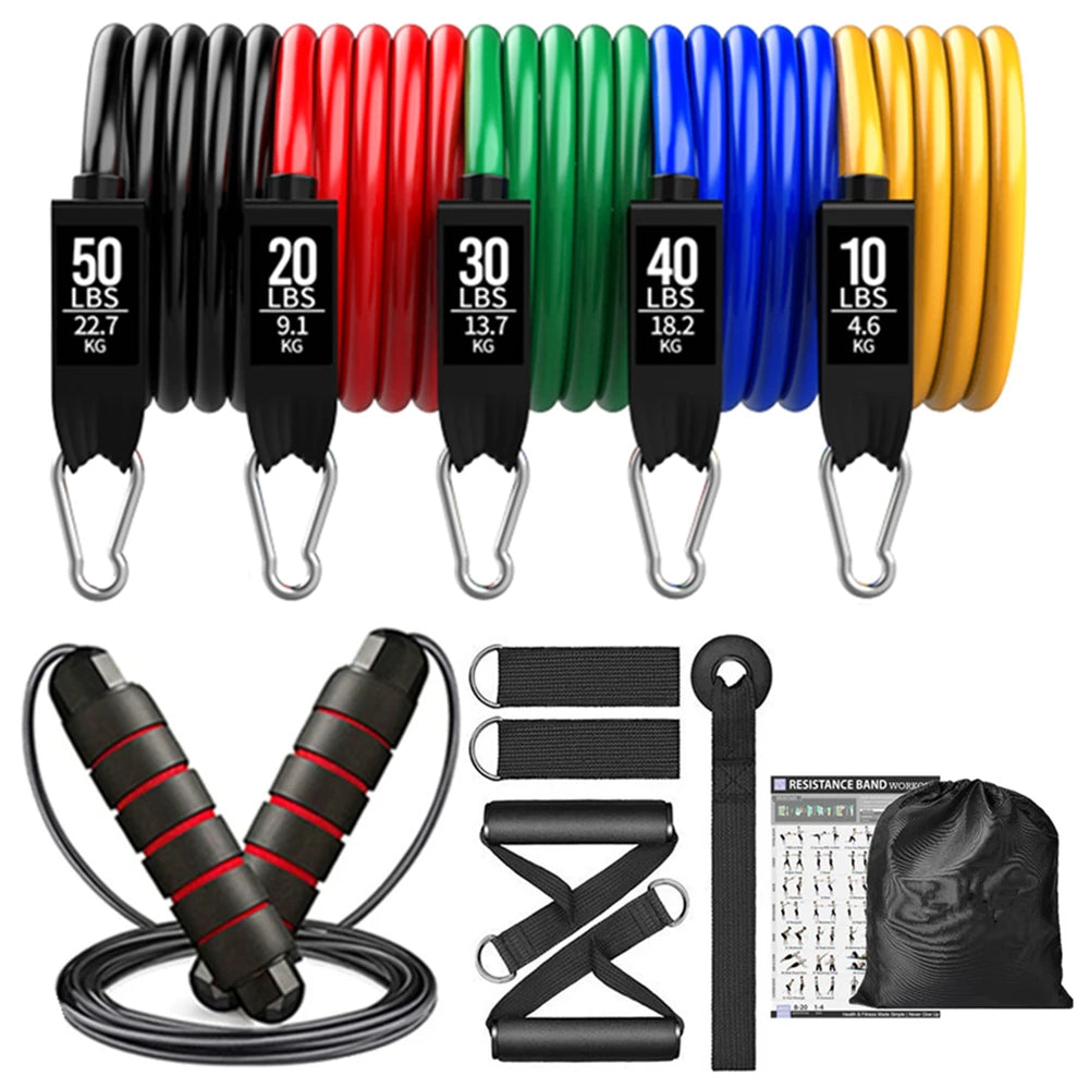 GymForce 300LBS Resistance Bands Set – Home Gym Strength Training Equipment