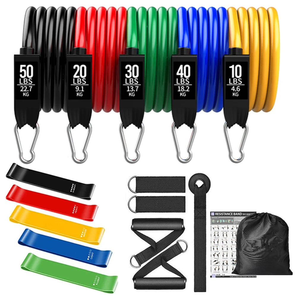 GymForce 300LBS Resistance Bands Set – Home Gym Strength Training Equipment