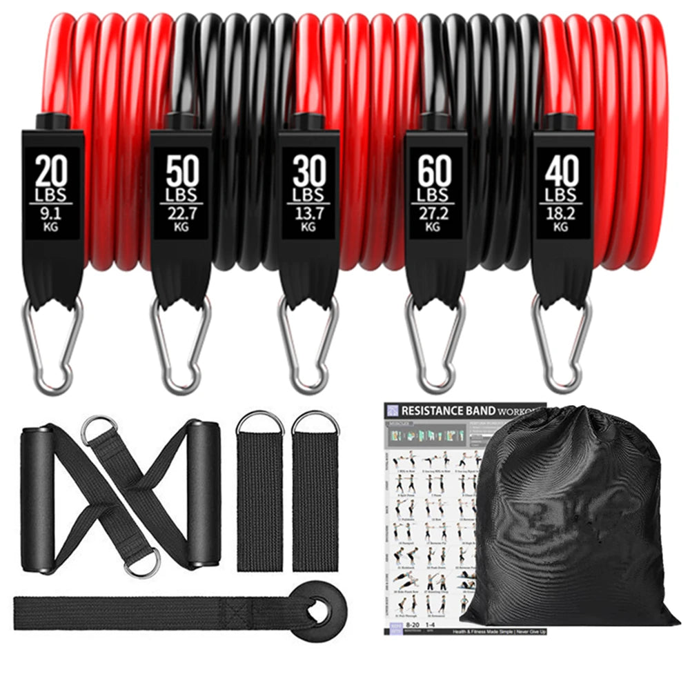 GymForce 300LBS Resistance Bands Set – Home Gym Strength Training Equipment