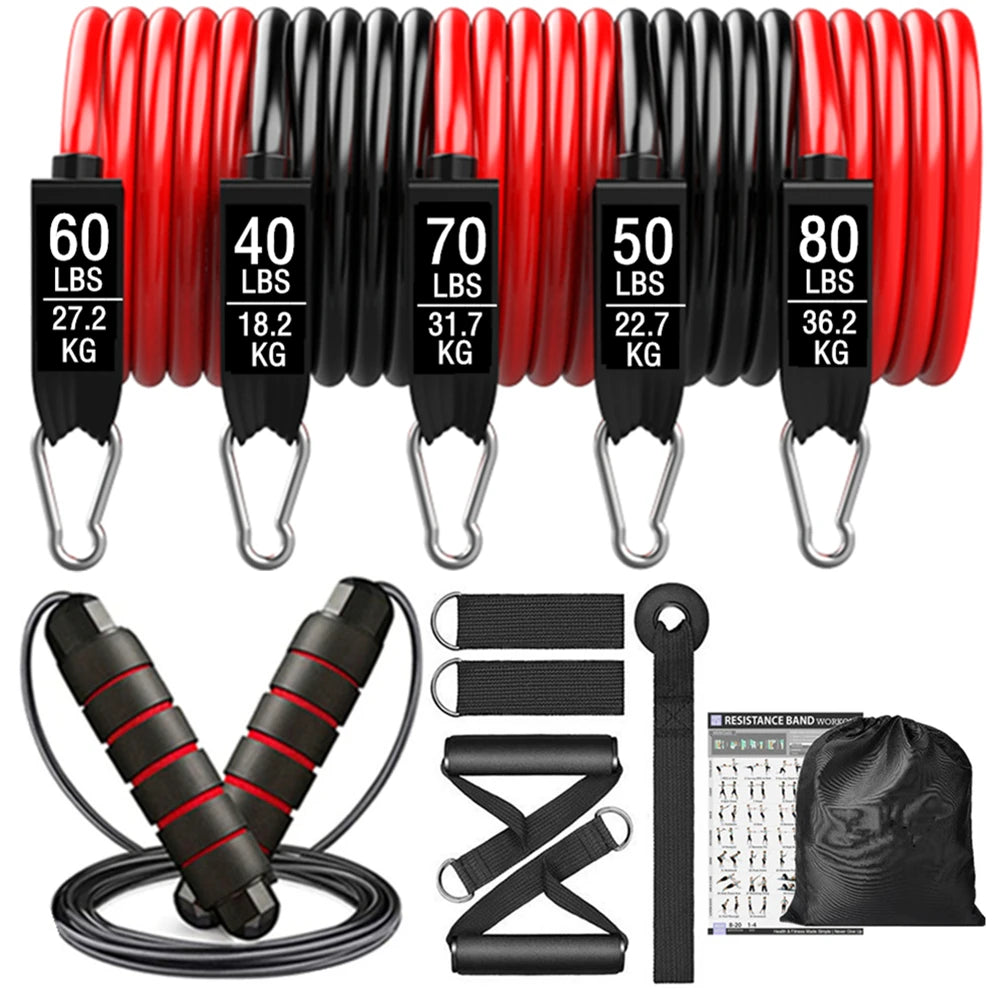 GymForce 300LBS Resistance Bands Set – Home Gym Strength Training Equipment