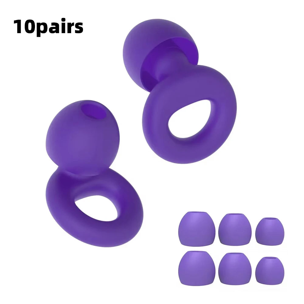 Silicone Earplugs for Swimming & Sleep – Noise Reduction & Soundproof Protection