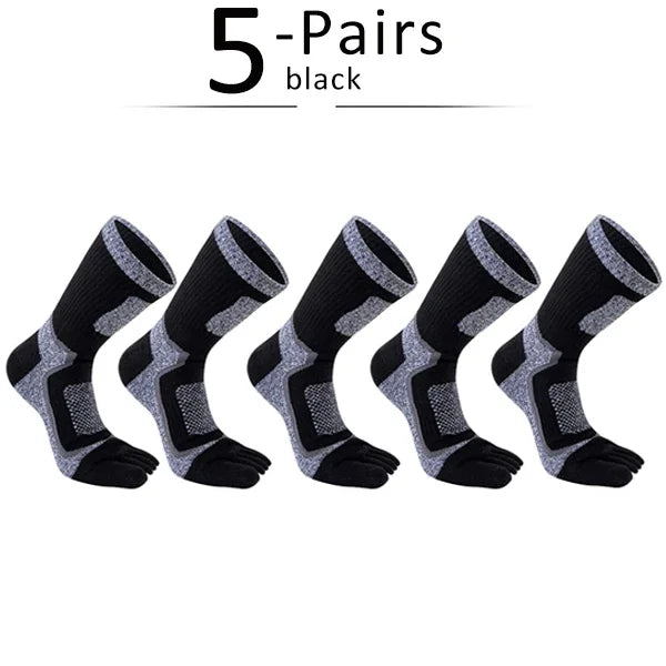 GymForce 5 Pairs Toe Socks – 5 Finger Compression Sports Socks