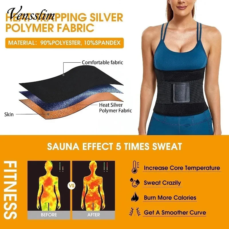 GymForce Women Waist Belt Sauna Sweat Abdomen Trimmer