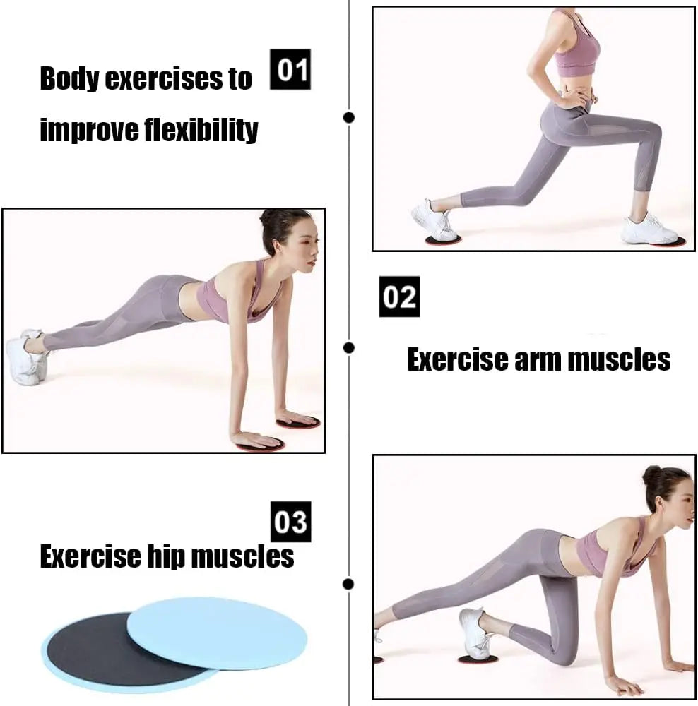 2 Pcs Yoga Sliding Discs Sliding Pads