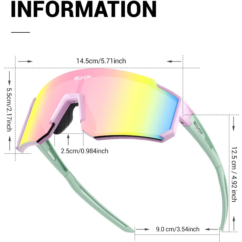 Spect-V Cycling Sunglasses UV400 Mint Frame
