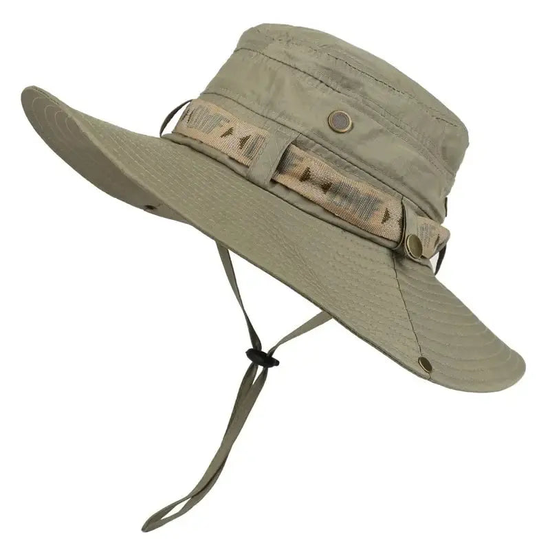 Outdoor Safari Bucket Hat – UV Protection Wide Brim Hat for Hiking, Fishing & Beach Activities
