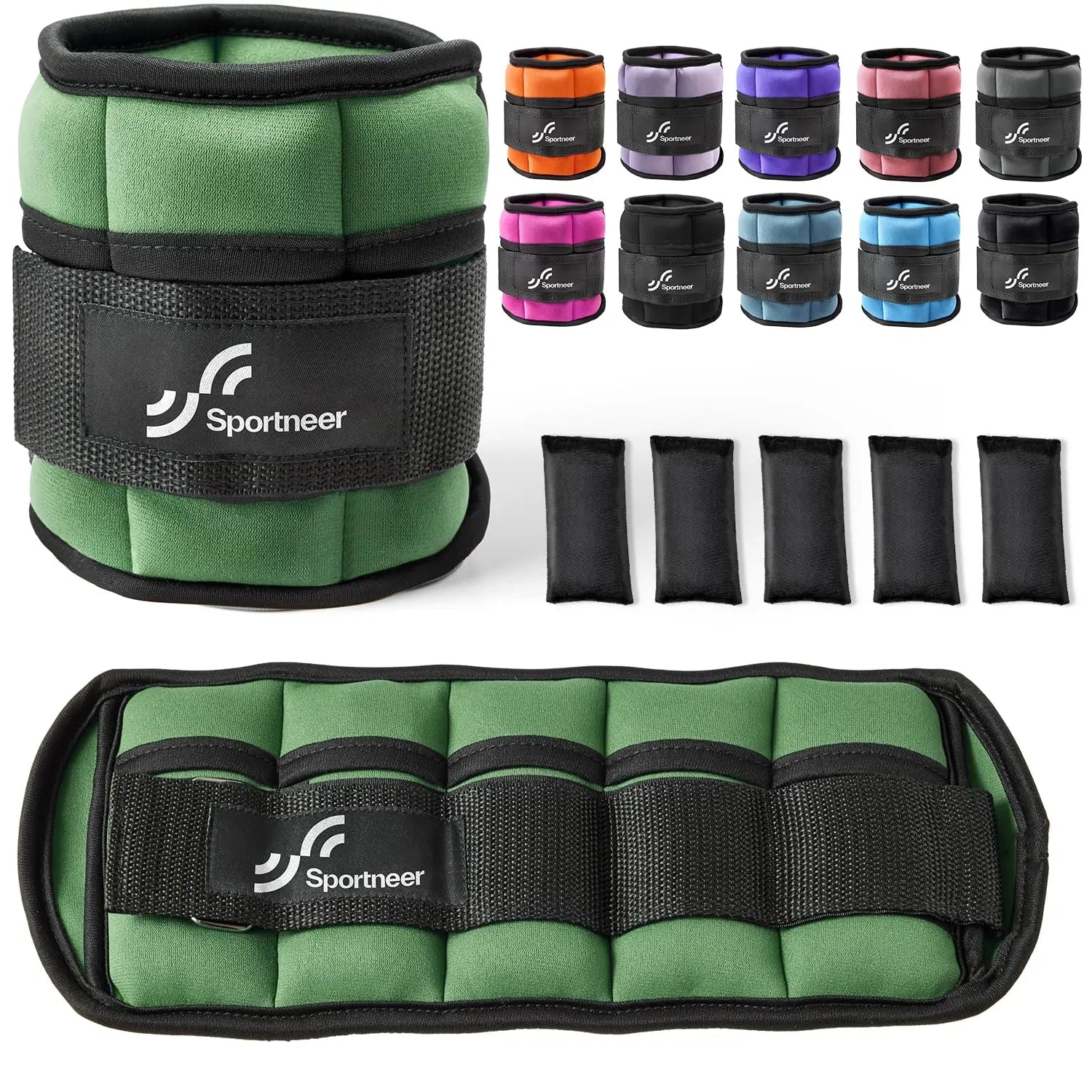 10LB Adjustable Ankle Weight Set – Weighted Leg Straps for Strength Training & Cardio Exercise
