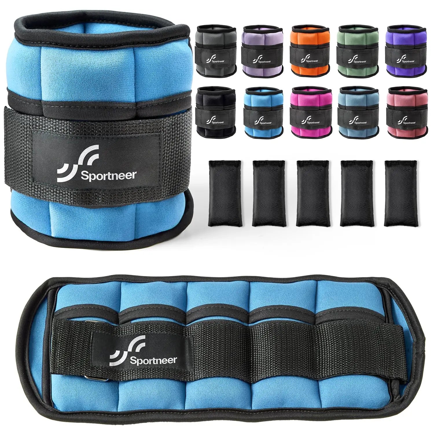 10LB Adjustable Ankle Weight Set – Weighted Leg Straps for Strength Training & Cardio Exercise