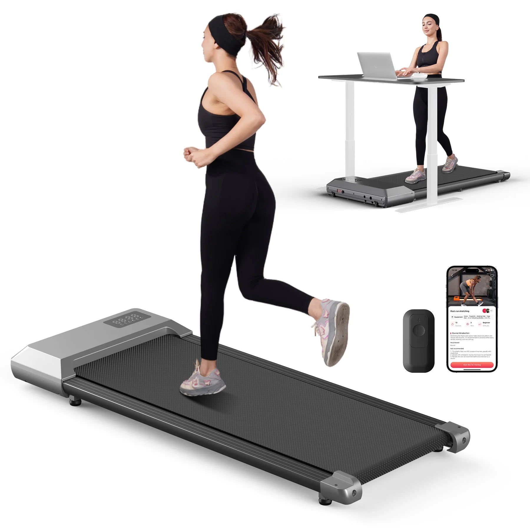 300LBS 2.5HP Folding Treadmill for Home – Walking & Running Machine with LCD Display