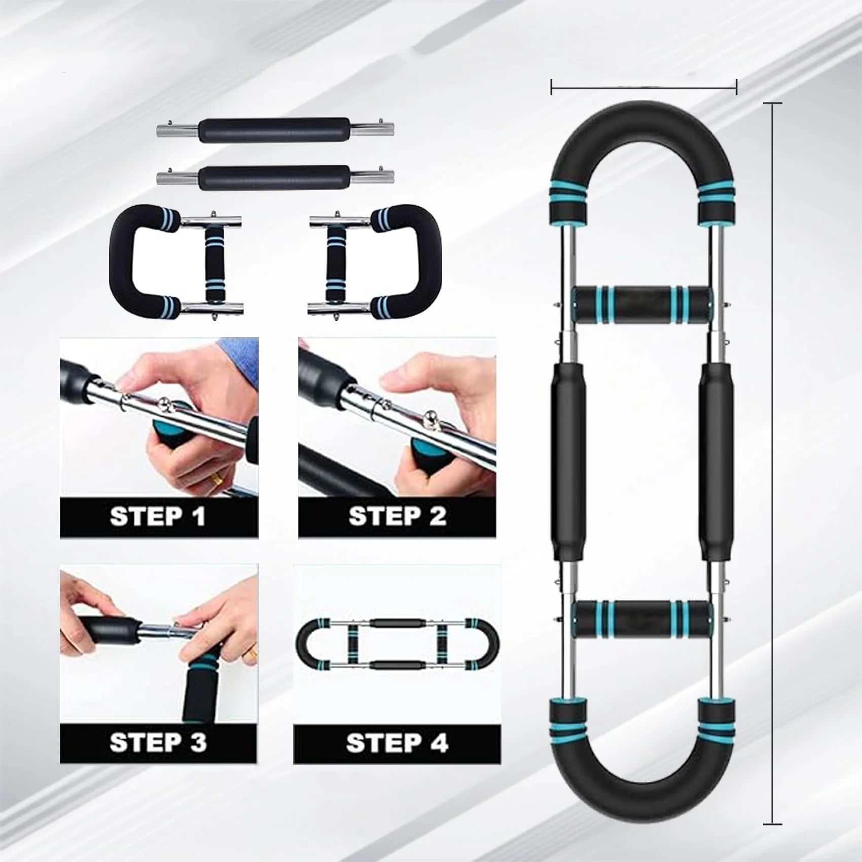 Detachable Chest Expander – Adjustable Resistance Arm Trainer for Home Workout