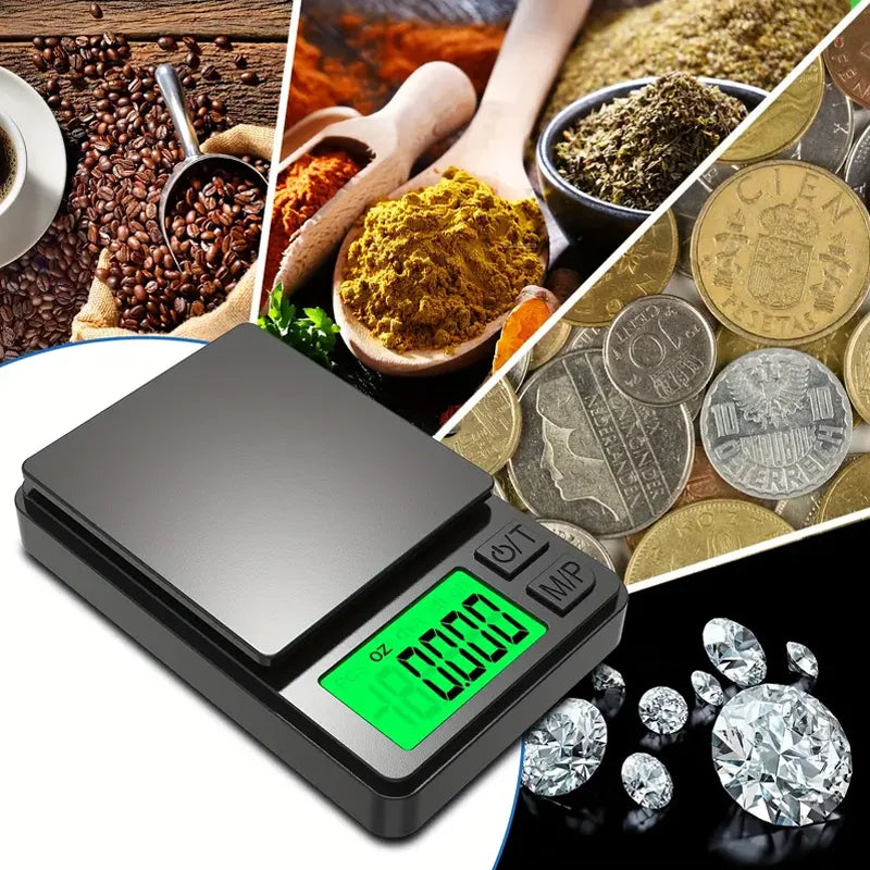 Precision Pocket Scale 1000g x 0.1g – Digital Gram Scale with Backlit LCD