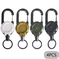 Heavy Duty Retractable Keychain with Carabiner Clip