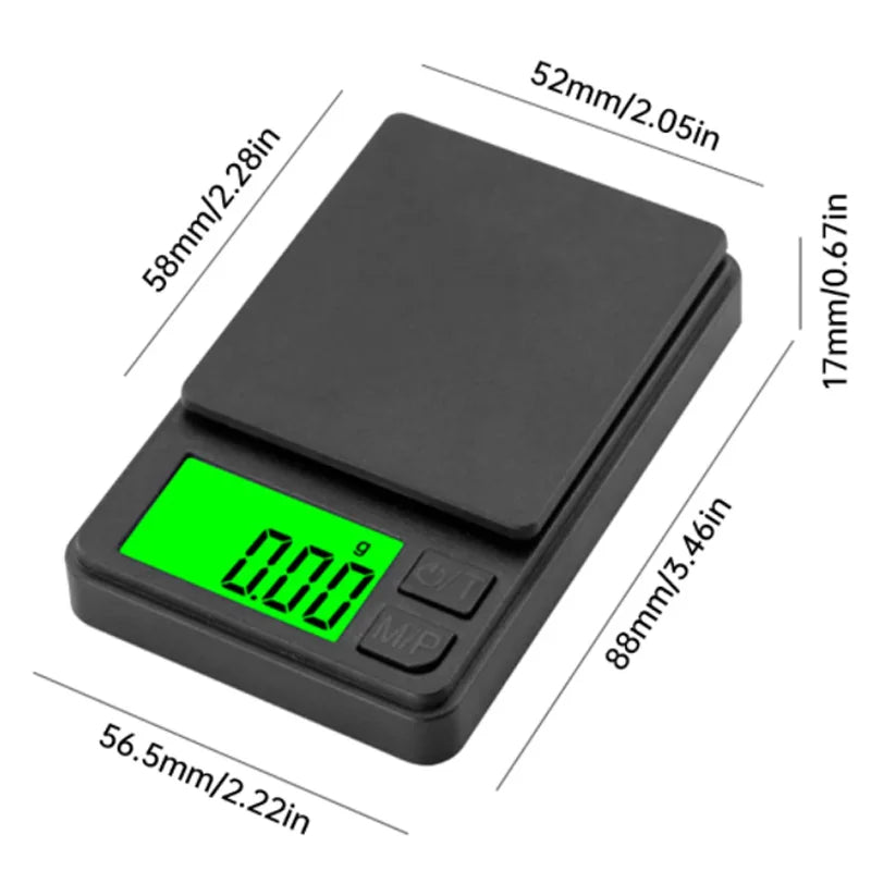 Precision Pocket Scale 1000g x 0.1g – Digital Gram Scale with Backlit LCD