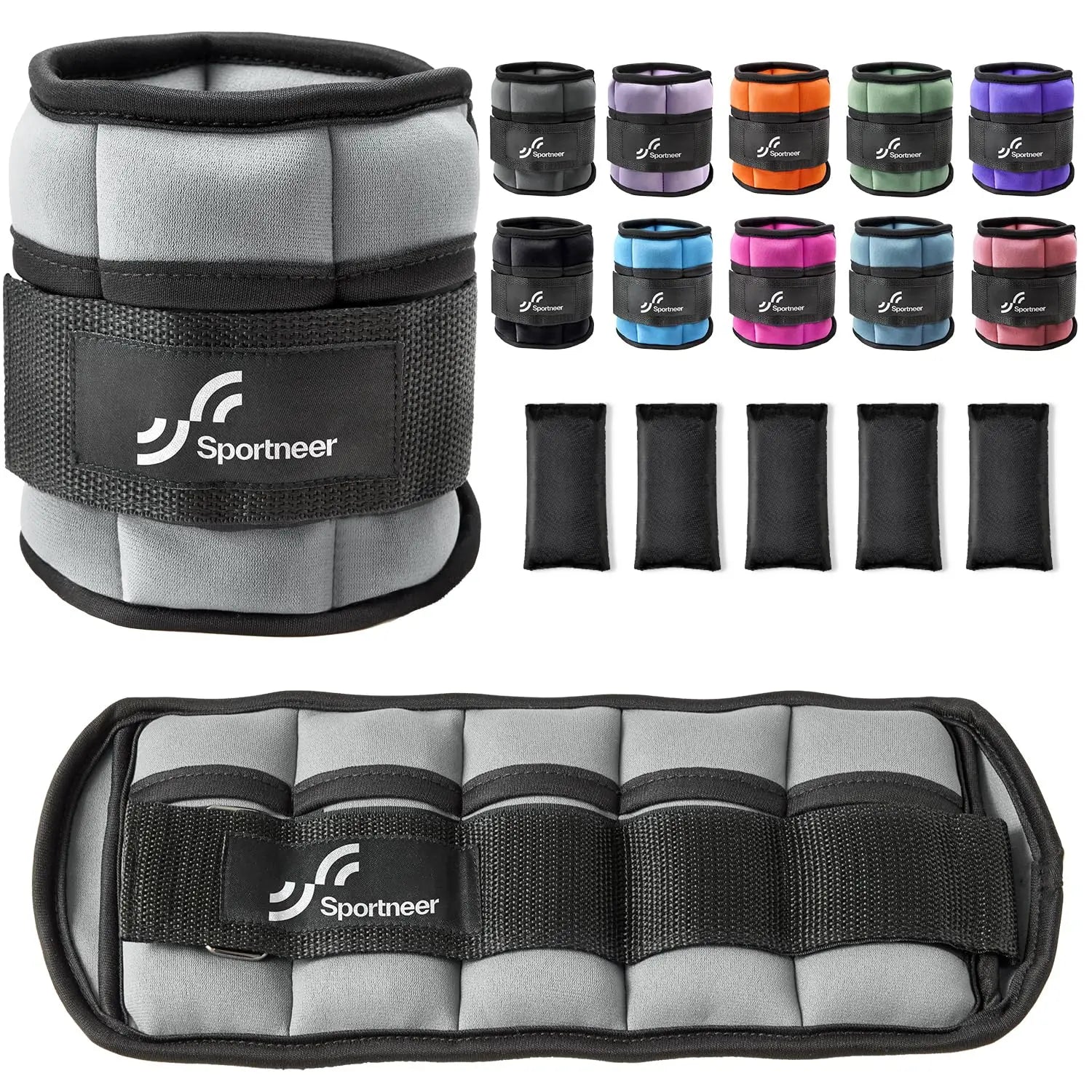 10LB Adjustable Ankle Weight Set – Weighted Leg Straps for Strength Training & Cardio Exercise
