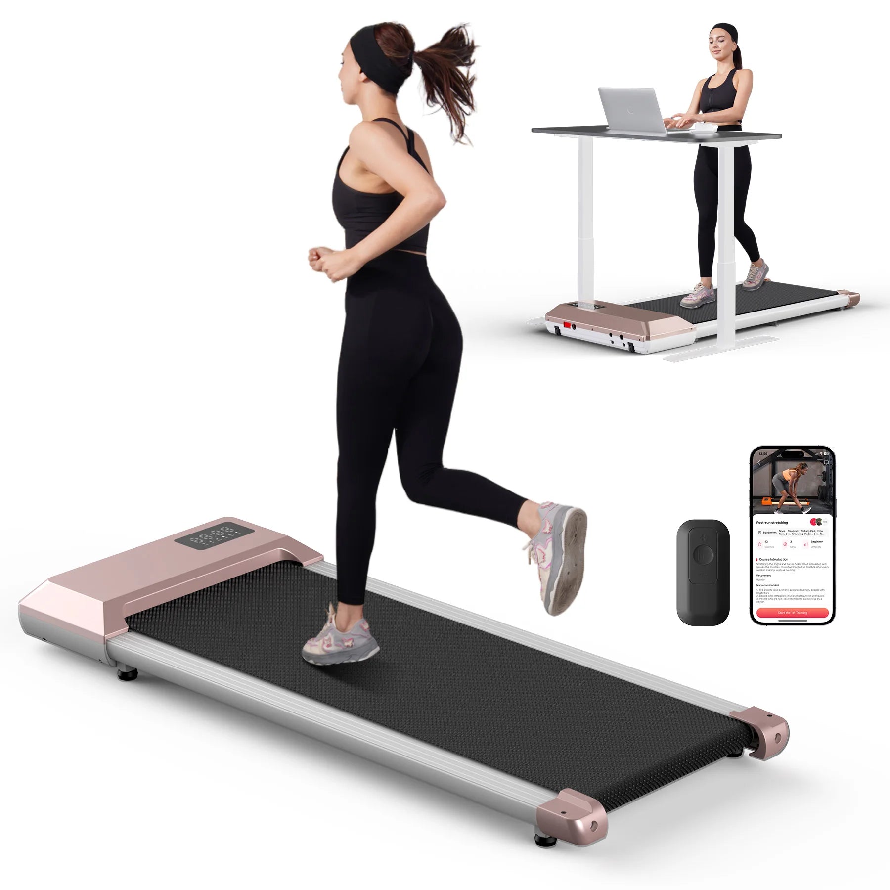 300LBS 2.5HP Folding Treadmill for Home – Walking & Running Machine with LCD Display