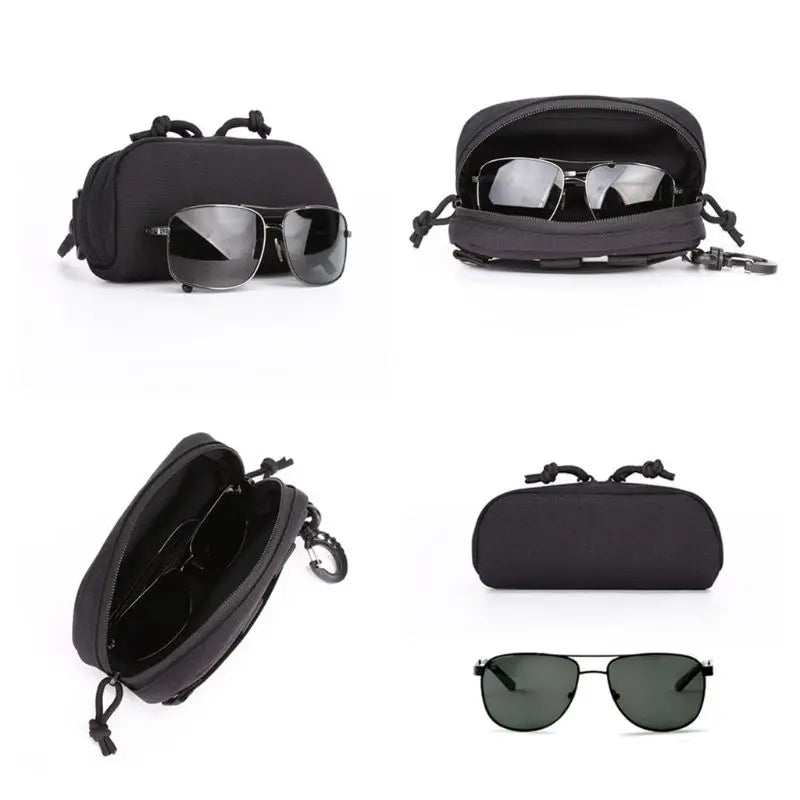 Tactical Eyeglass Case – 1000D Nylon Shockproof Sunglasses Storage Bag