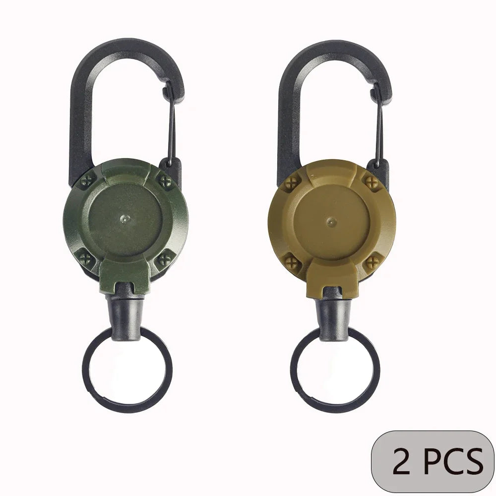Heavy Duty Retractable Keychain with Carabiner Clip