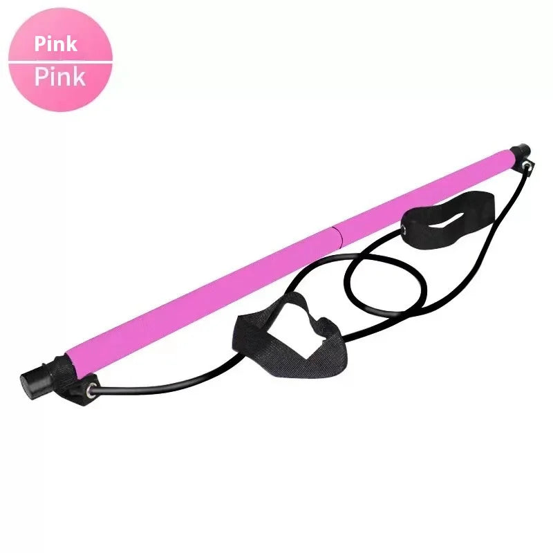 GymForce Adjustable Pilates Stick – Fitness Bar for Home Workout