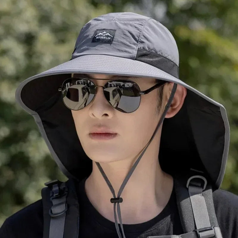 Neck Flap Fisherman Sun Hat – Outdoor UV Protection Cap