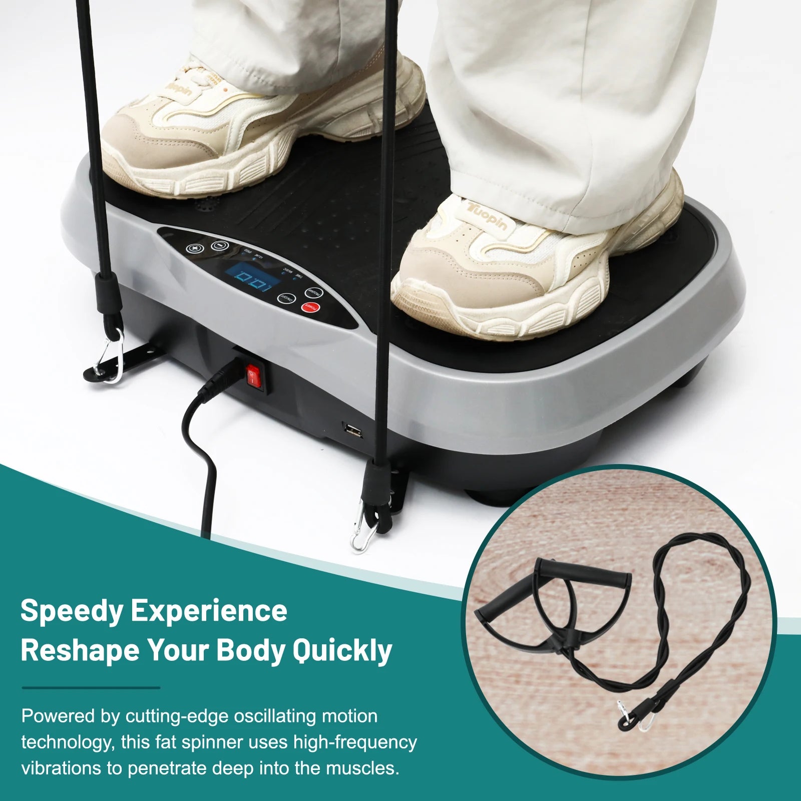 GymForce Vibration Plate Exercise Machine – Whole Body Home Workout