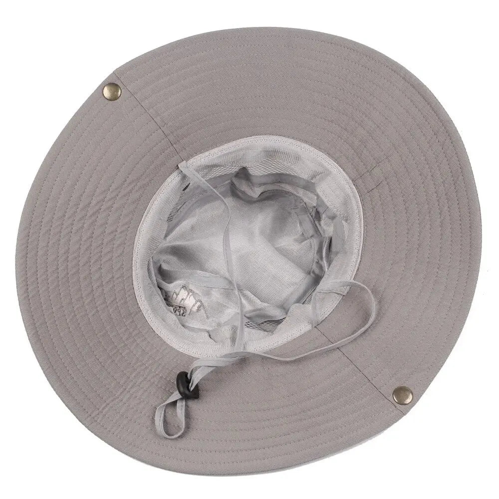 Outdoor Safari Bucket Hat – UV Protection Wide Brim Hat for Hiking, Fishing & Beach Activities