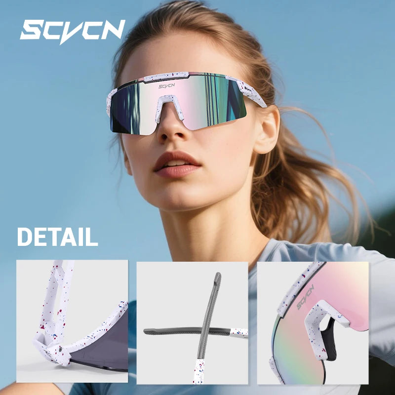Q-Bit UV400 Sports Sunglasses | Black Dots Black Glasses