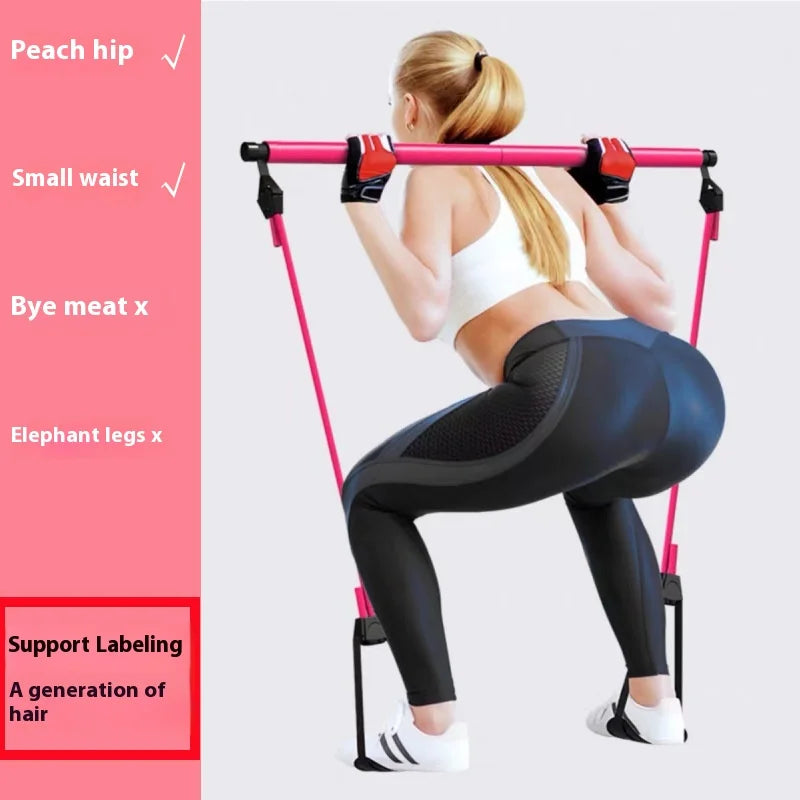 GymForce Adjustable Pilates Stick – Fitness Bar for Home Workout