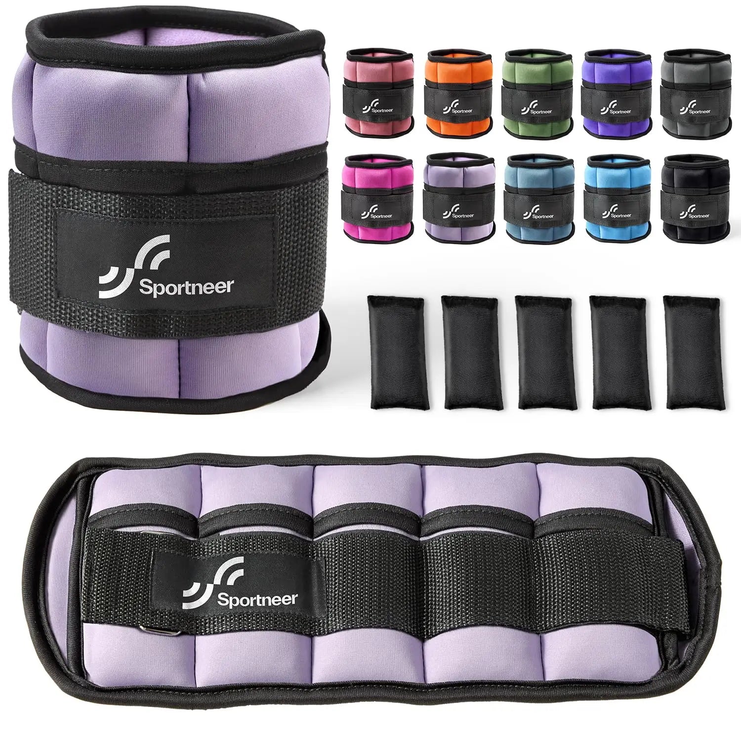 10LB Adjustable Ankle Weight Set – Weighted Leg Straps for Strength Training & Cardio Exercise