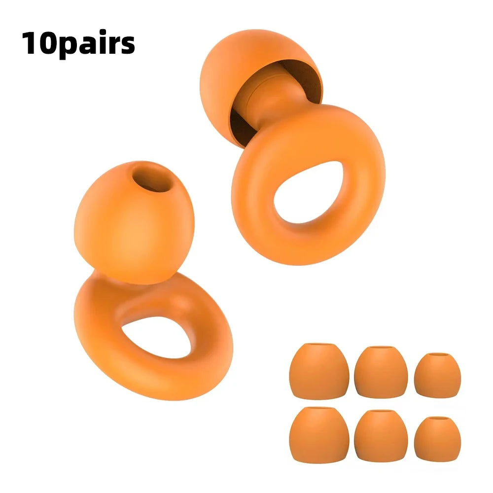 Silicone Earplugs for Swimming & Sleep – Noise Reduction & Soundproof Protection