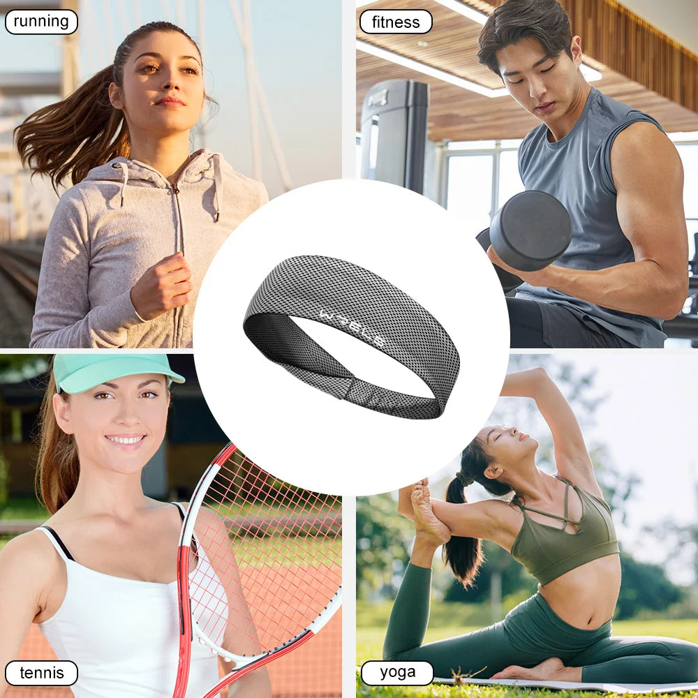 Breathable Sports Headband – Sweat-Wicking Non-Slip Fitness Headband