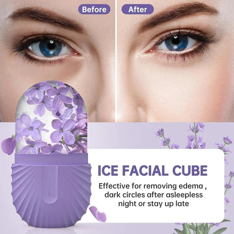 GymForce Ice Face Roller Silicone – Facial Ice Massage Tool for Puffiness & Skin Cooling
