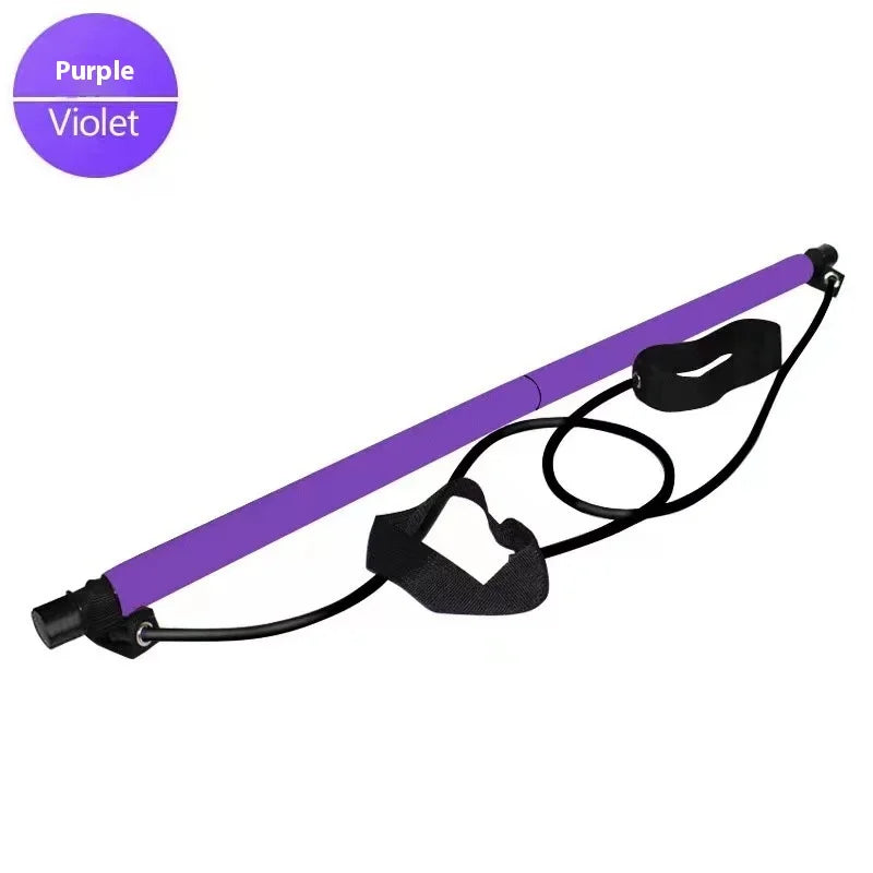 GymForce Adjustable Pilates Stick – Fitness Bar for Home Workout