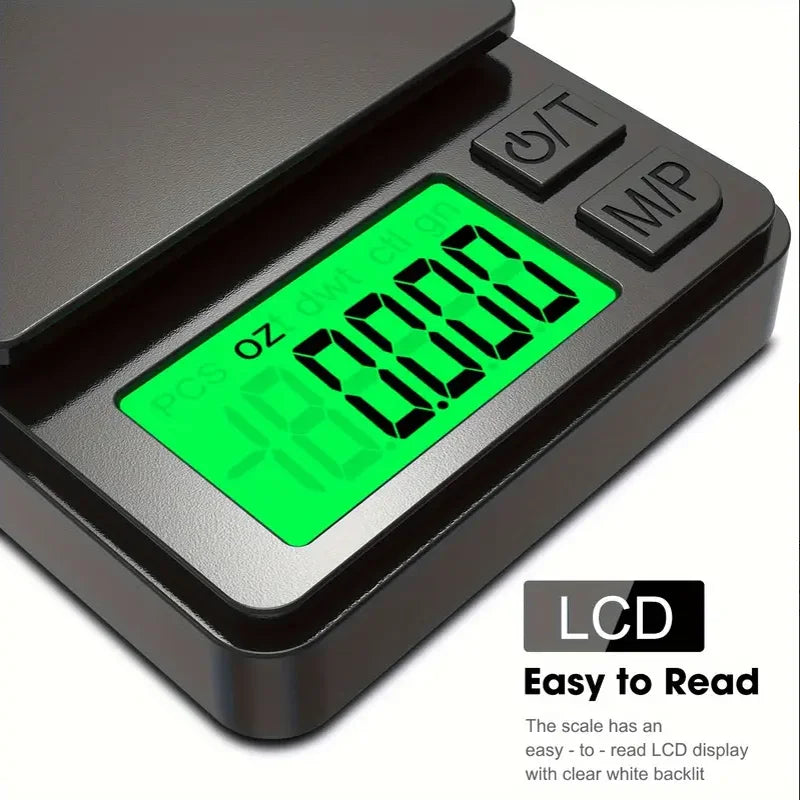 Precision Pocket Scale 1000g x 0.1g – Digital Gram Scale with Backlit LCD