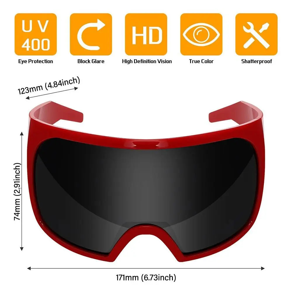 Oversized Punk One-Piece Sunglasses