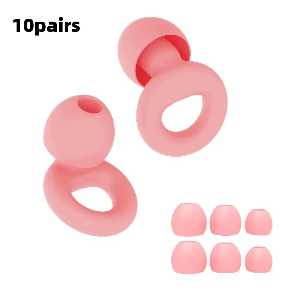 Silicone Earplugs for Swimming & Sleep – Noise Reduction & Soundproof Protection