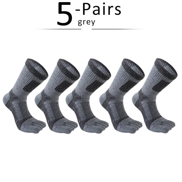 GymForce 5 Pairs Toe Socks – 5 Finger Compression Sports Socks