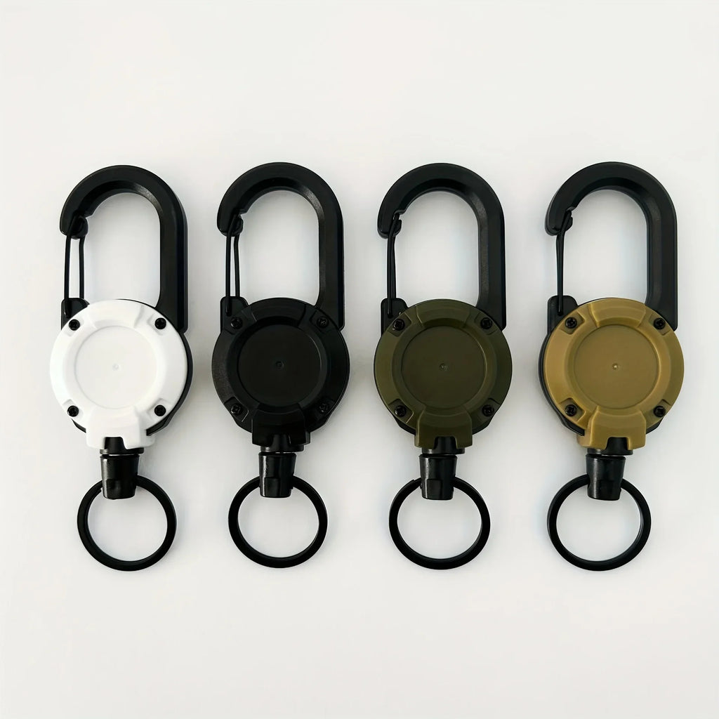 Heavy Duty Retractable Keychain with Carabiner Clip