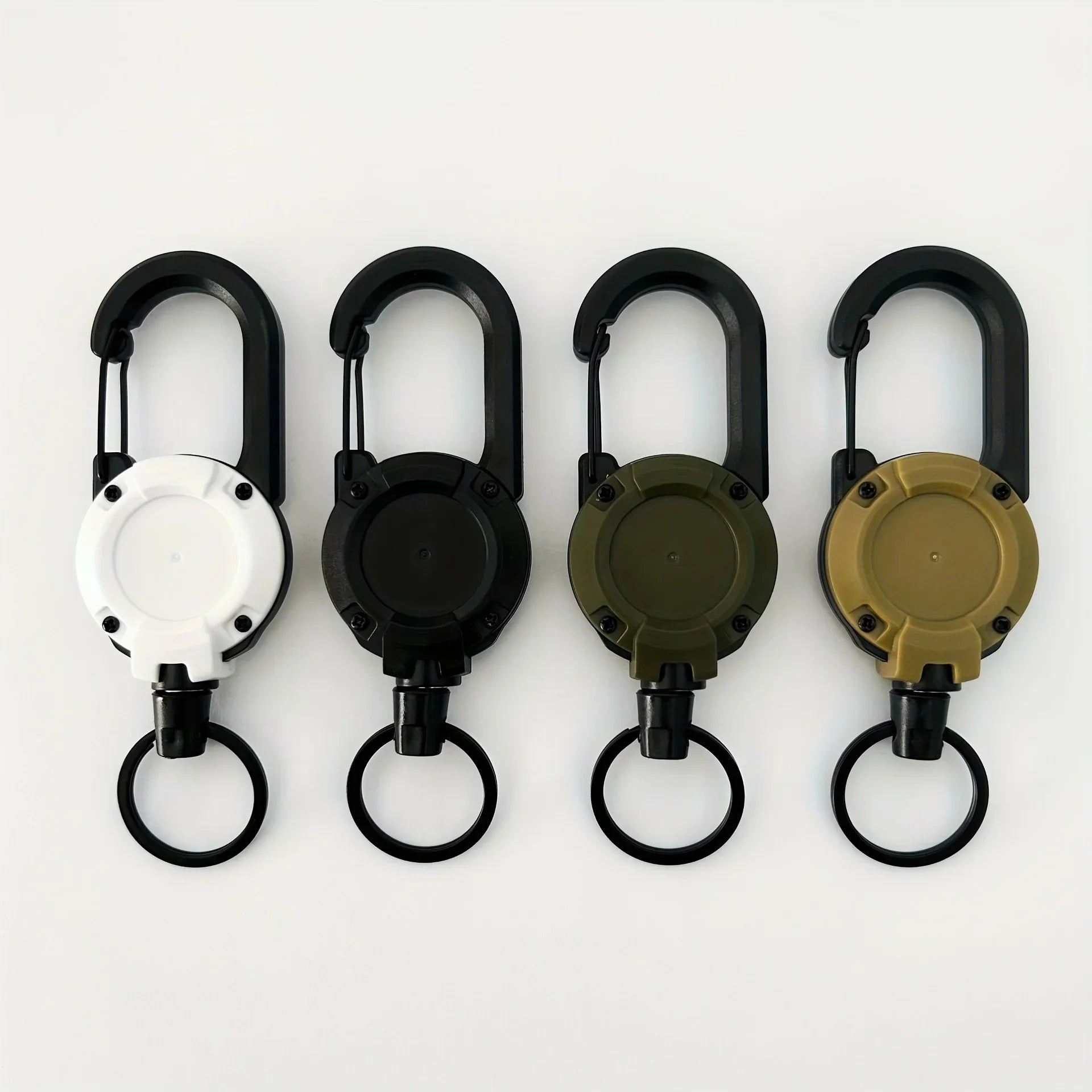 Heavy Duty Retractable Keychain with Carabiner Clip