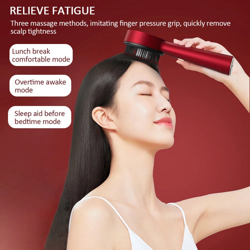 Electric Scalp Massage Comb with Red Light Therapy – Hair & Scalp Care Brush