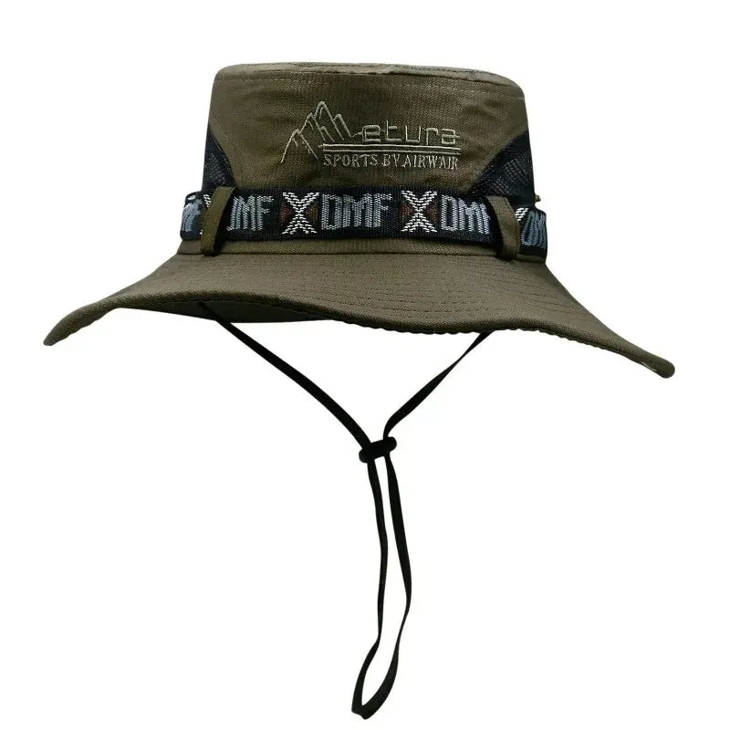 Outdoor Safari Bucket Hat – UV Protection Wide Brim Hat for Hiking, Fishing & Beach Activities