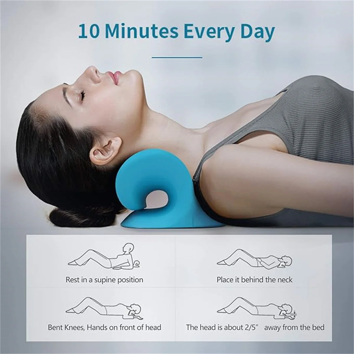 C-Shaped Neck Pillow – Shoulder & Neck Pain Relief Support Cushion