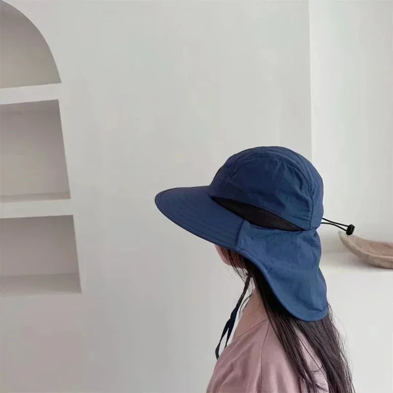 Neck Flap Fisherman Sun Hat – Outdoor UV Protection Cap