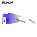 Q-Bit UV400 Sports Sunglasses | White Frame Blue Glasses