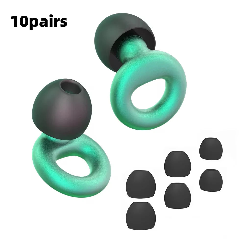 Silicone Earplugs for Swimming & Sleep – Noise Reduction & Soundproof Protection