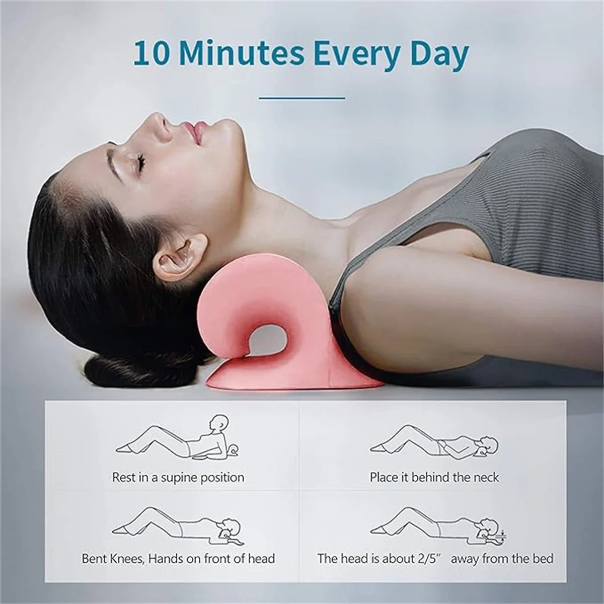C-Shaped Neck Pillow – Shoulder & Neck Pain Relief Support Cushion
