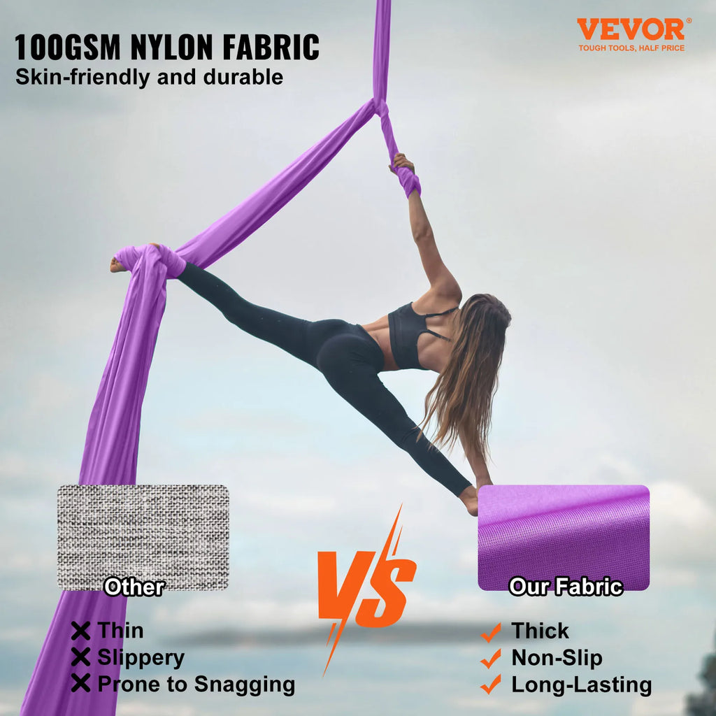 GymForce Aerial Yoga Hammock & Swing Starter Kit – Aerial Silk Fabric Set