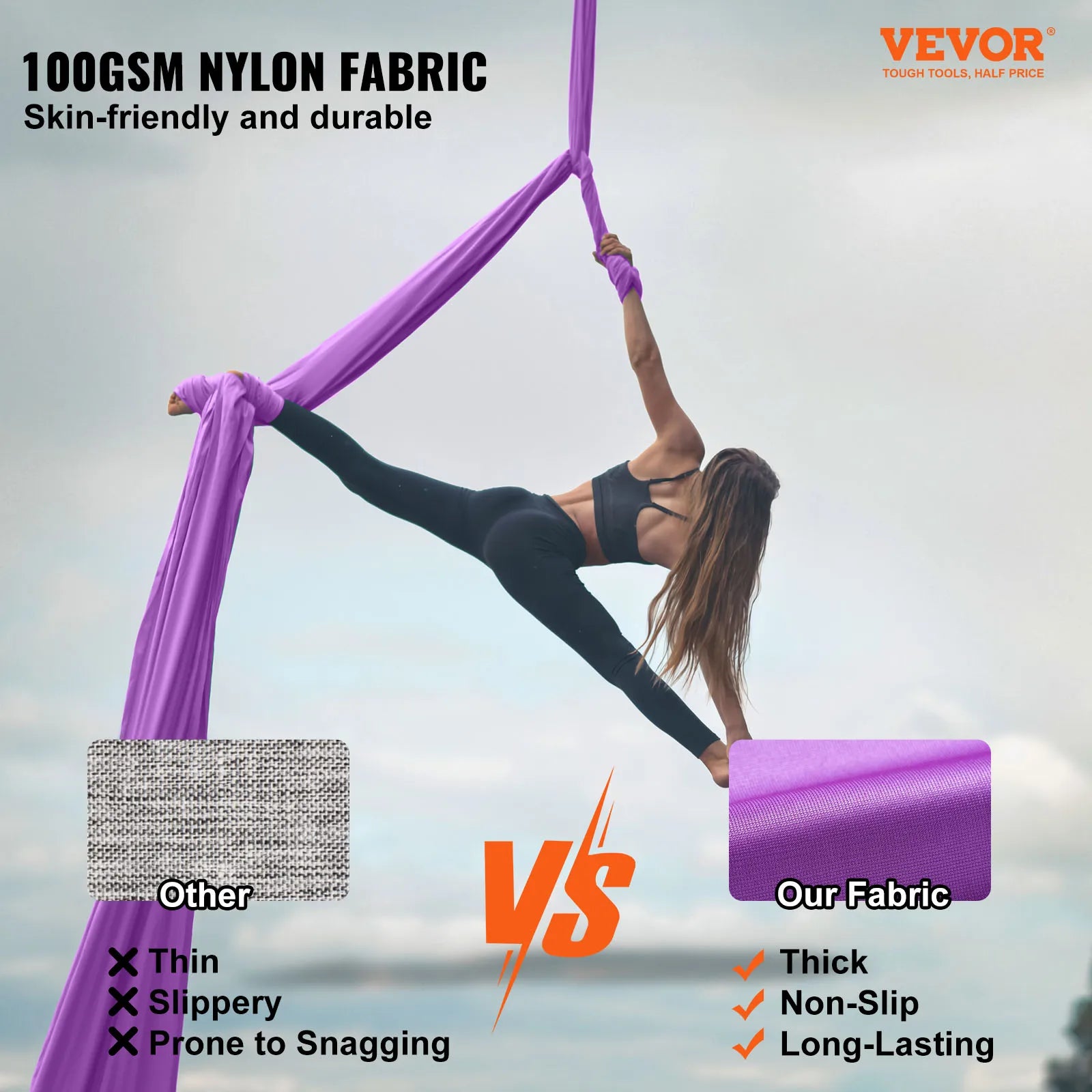GymForce Aerial Yoga Hammock & Swing Starter Kit – Aerial Silk Fabric Set