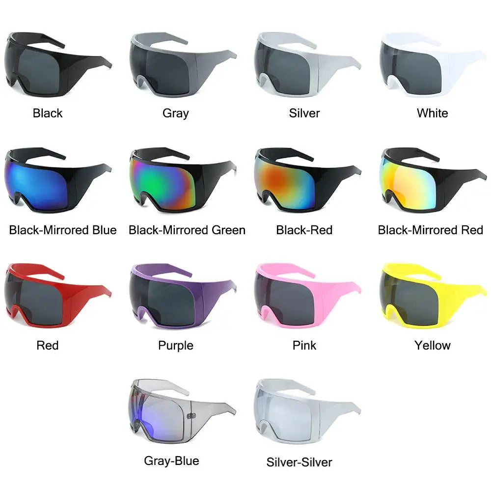 Oversized Punk One-Piece Sunglasses